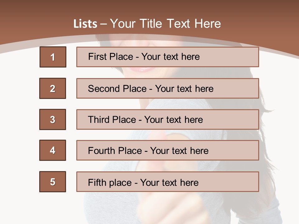 Closeup Winner People PowerPoint Template