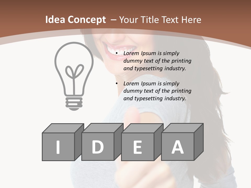 Closeup Winner People PowerPoint Template