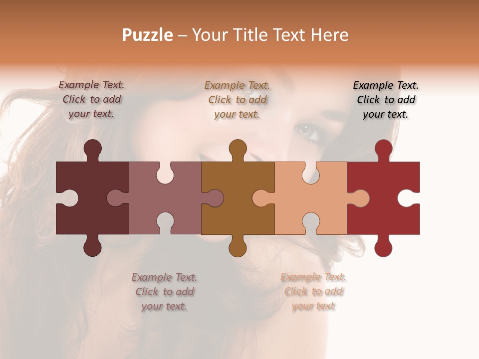 Brunette Portrait Apply PowerPoint Template