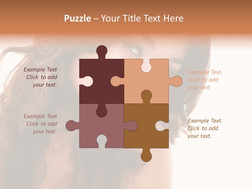 Brunette Portrait Apply PowerPoint Template