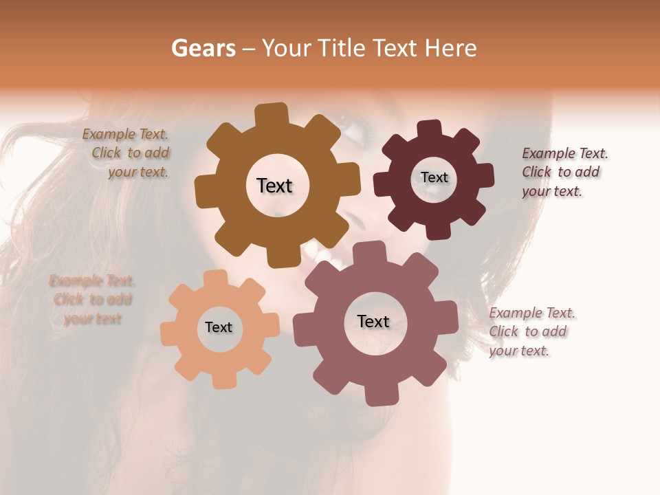 Brunette Portrait Apply PowerPoint Template