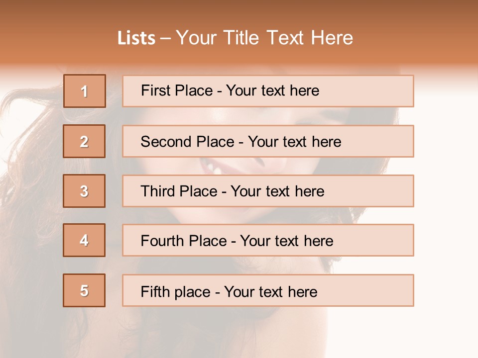 Brunette Portrait Apply PowerPoint Template