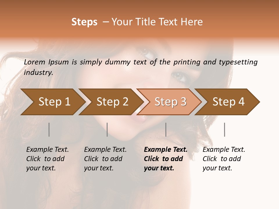 Brunette Portrait Apply PowerPoint Template