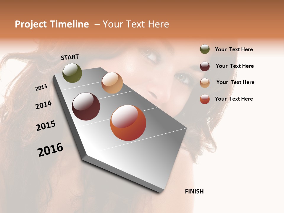 Brunette Portrait Apply PowerPoint Template