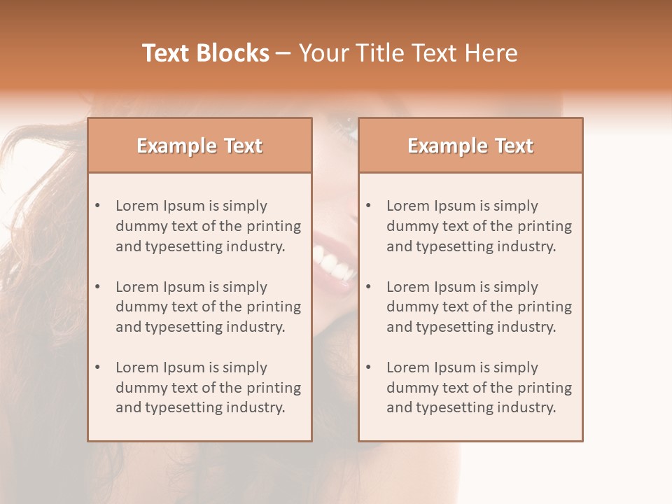 Brunette Portrait Apply PowerPoint Template