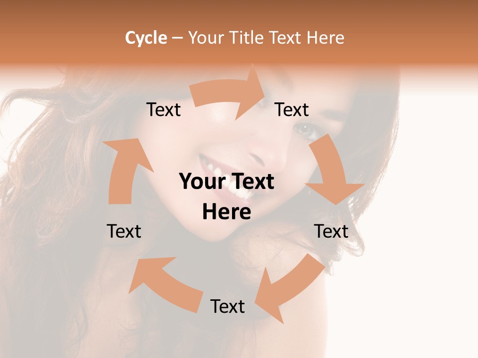 Brunette Portrait Apply PowerPoint Template