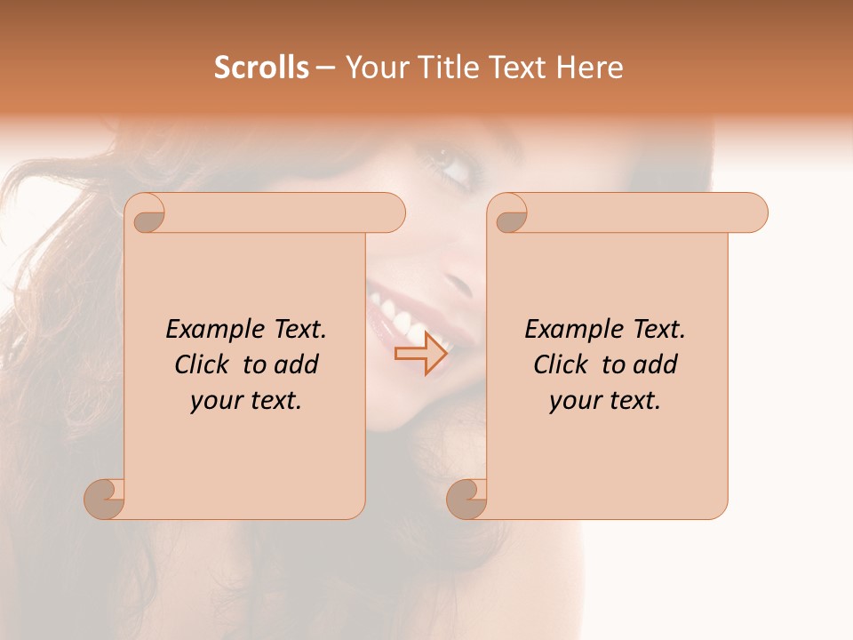 Brunette Portrait Apply PowerPoint Template