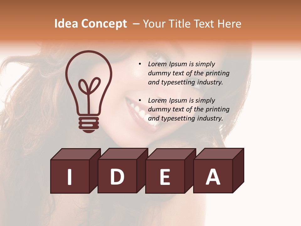 Brunette Portrait Apply PowerPoint Template