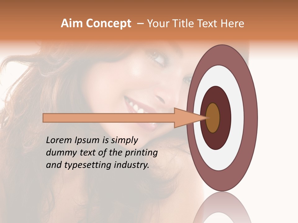 Brunette Portrait Apply PowerPoint Template