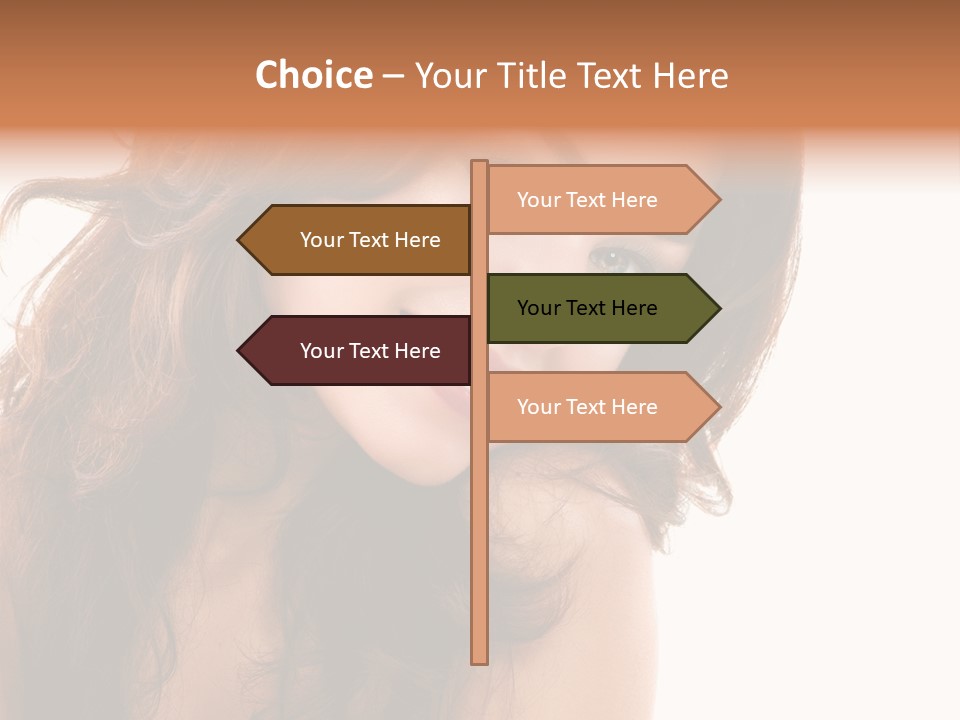 Brunette Portrait Apply PowerPoint Template