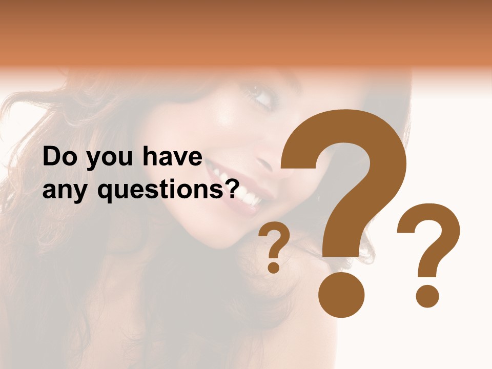 Brunette Portrait Apply PowerPoint Template