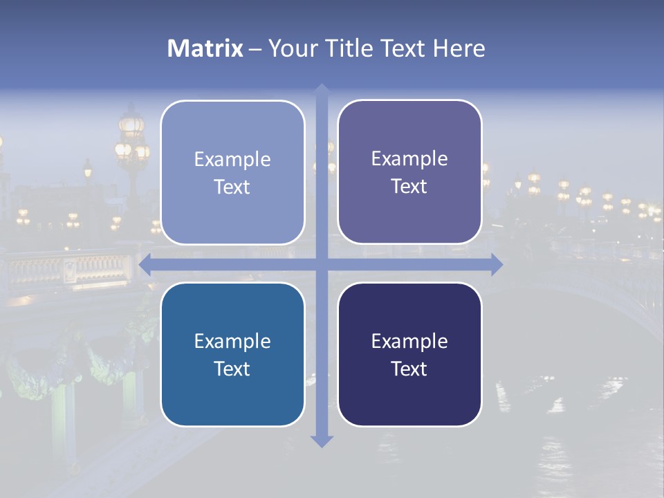 Night Paris Water PowerPoint Template