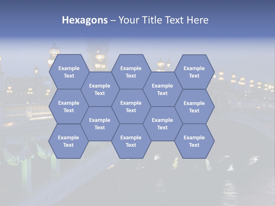 Night Paris Water PowerPoint Template