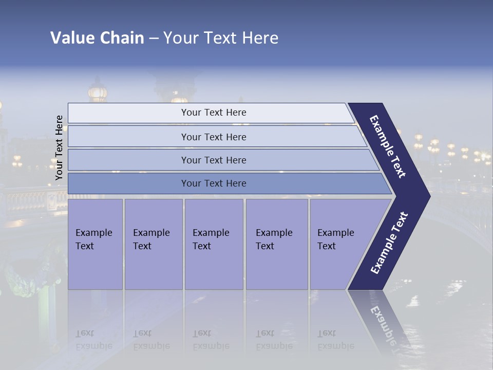 Night Paris Water PowerPoint Template