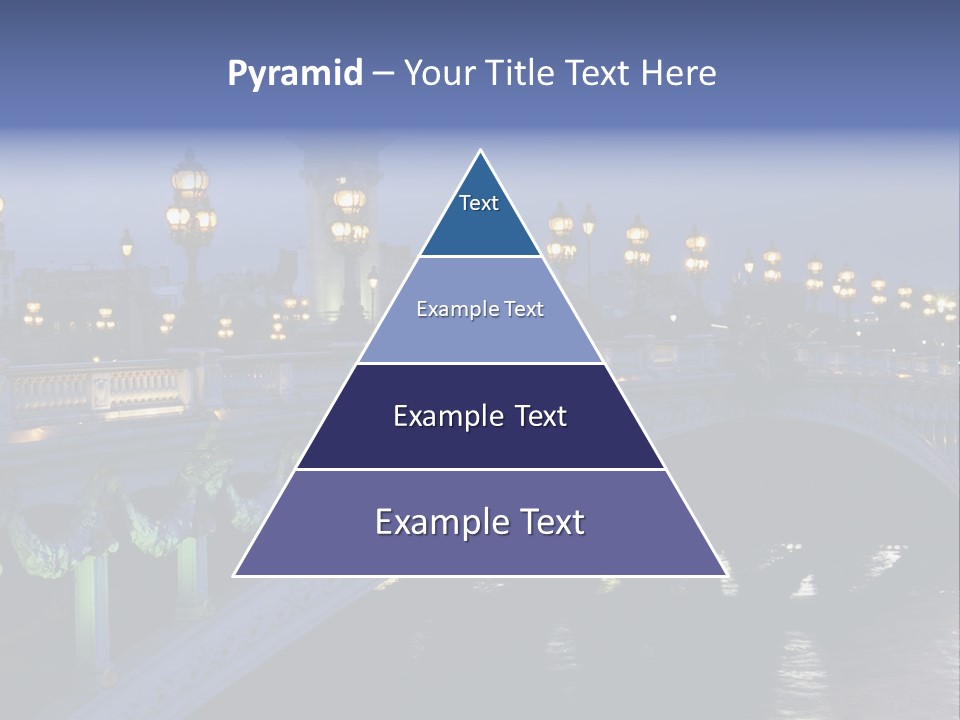 Night Paris Water PowerPoint Template