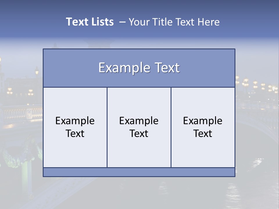 Night Paris Water PowerPoint Template