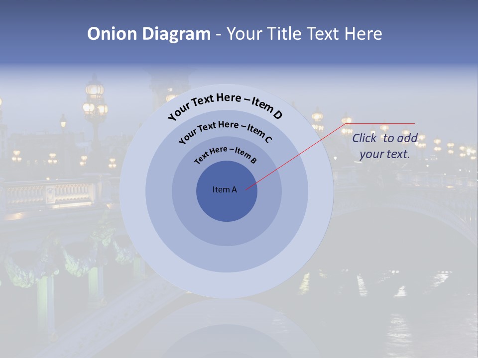 Night Paris Water PowerPoint Template