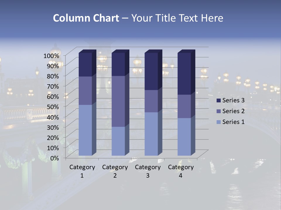 Night Paris Water PowerPoint Template