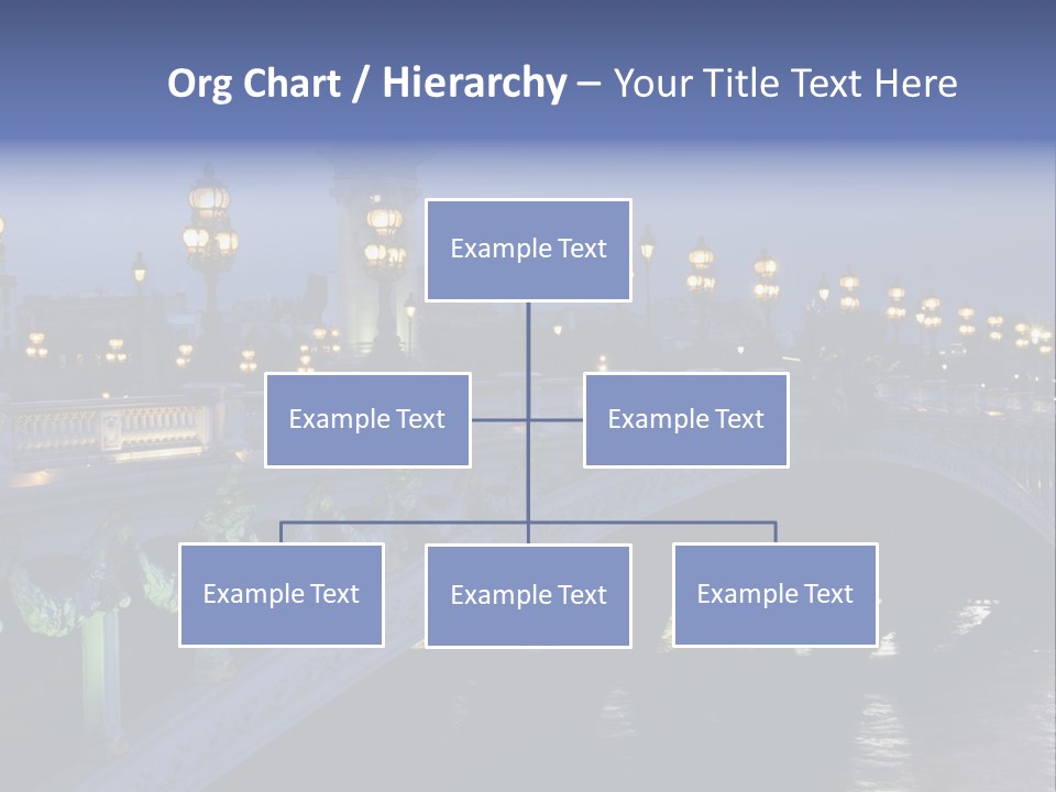 Night Paris Water PowerPoint Template