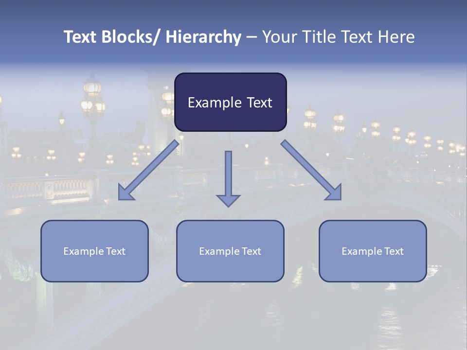 Night Paris Water PowerPoint Template