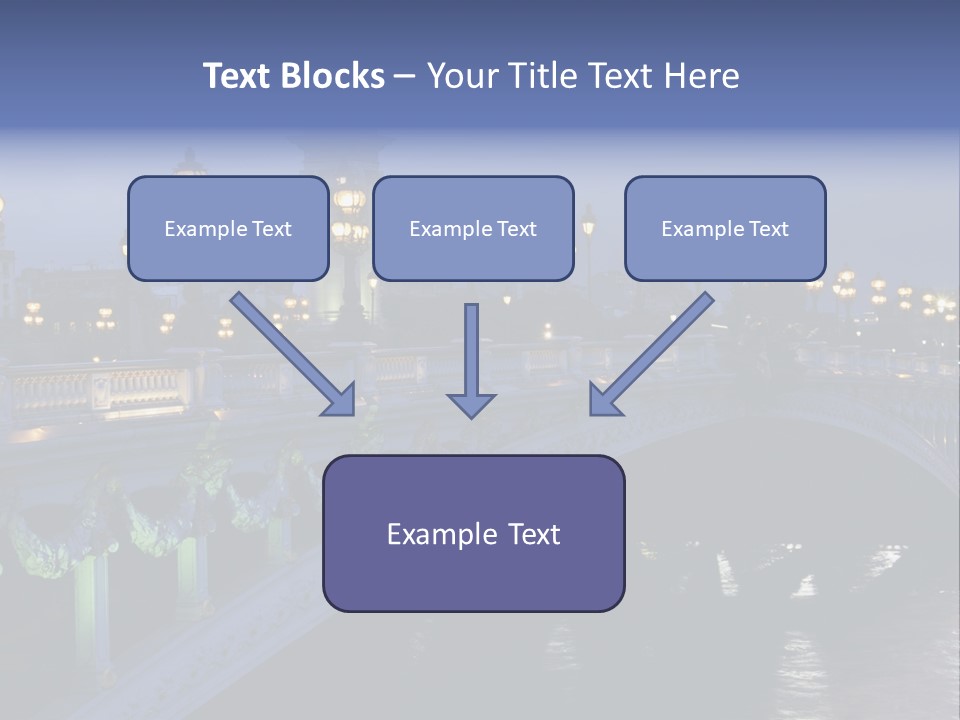 Night Paris Water PowerPoint Template