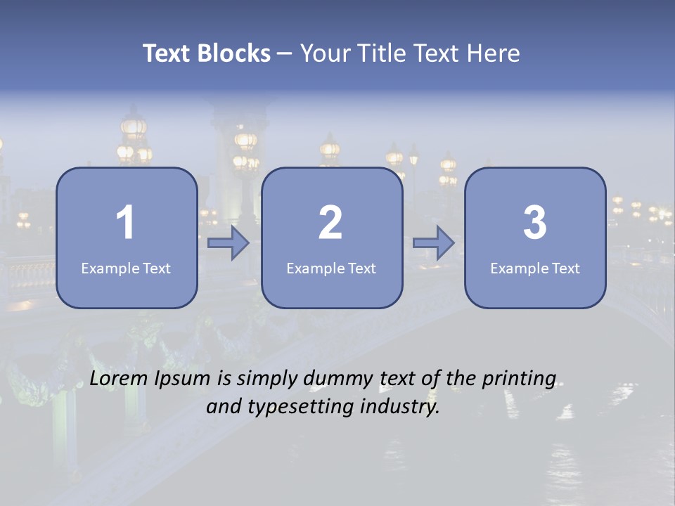 Night Paris Water PowerPoint Template