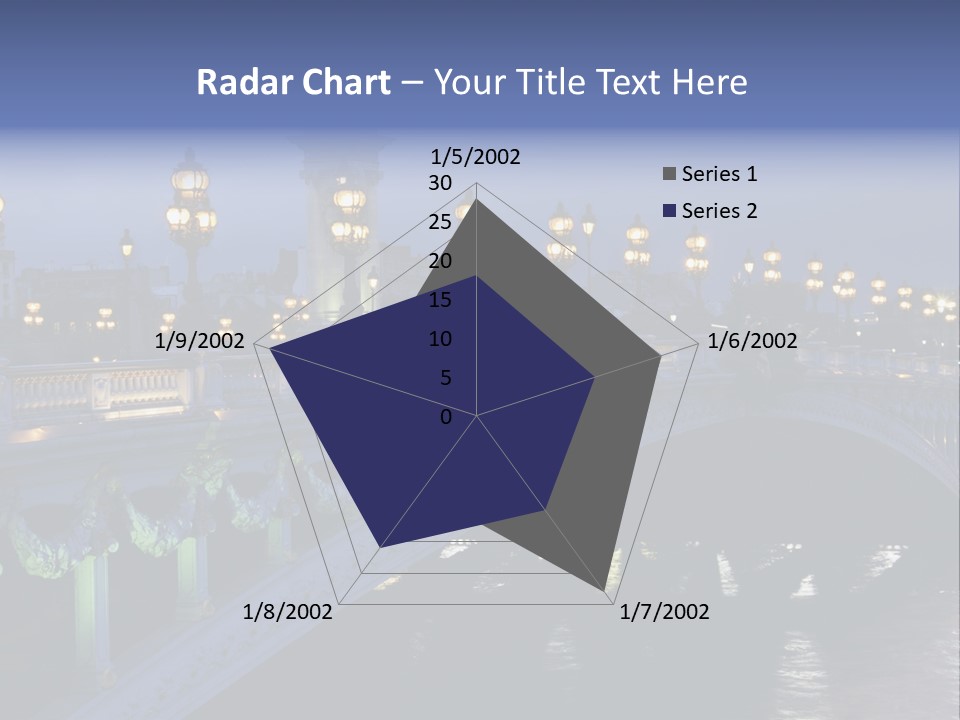 Night Paris Water PowerPoint Template