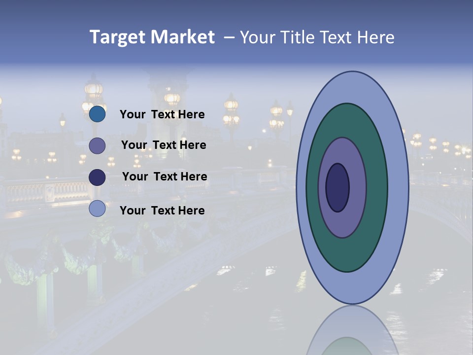 Night Paris Water PowerPoint Template