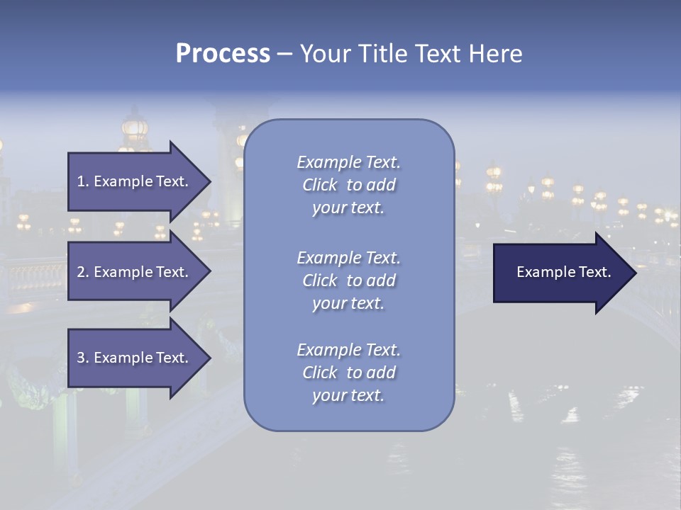 Night Paris Water PowerPoint Template
