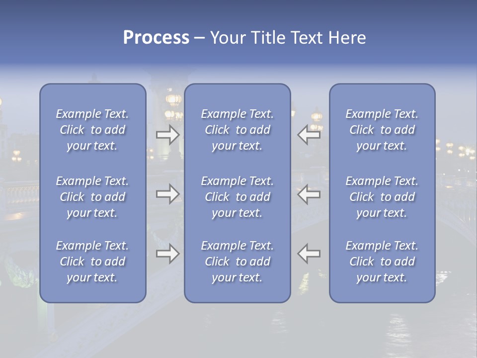 Night Paris Water PowerPoint Template