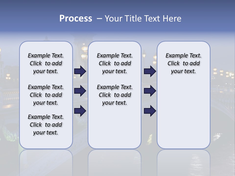 Night Paris Water PowerPoint Template