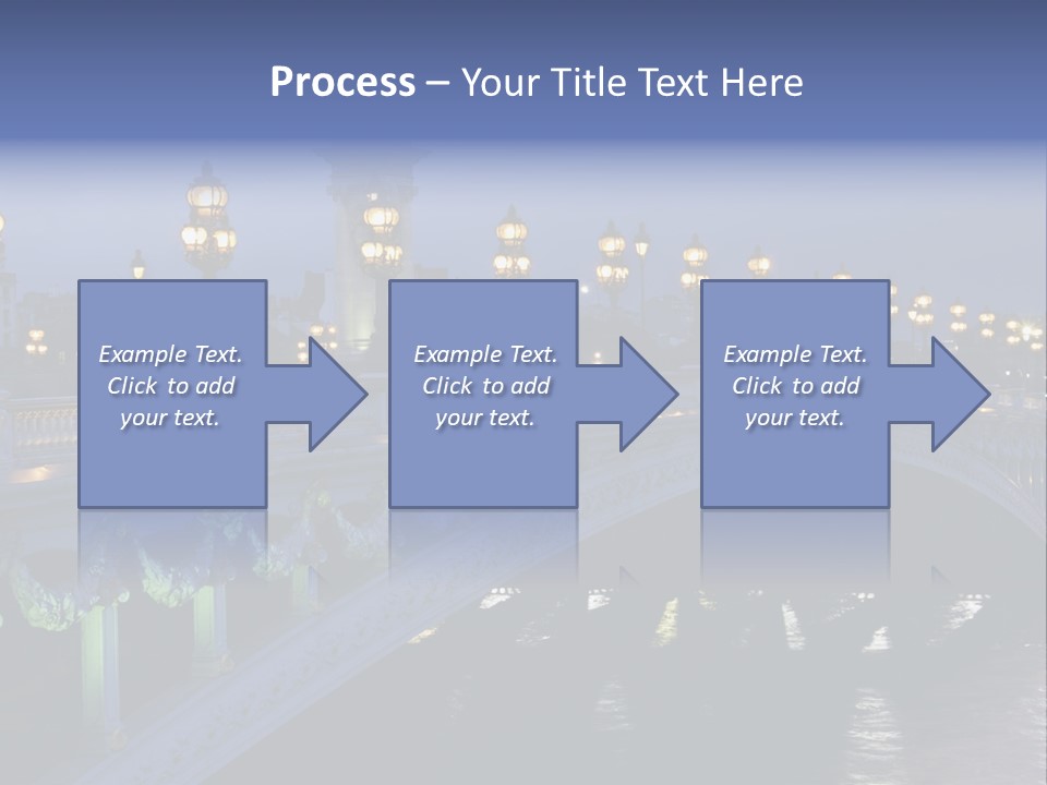 Night Paris Water PowerPoint Template