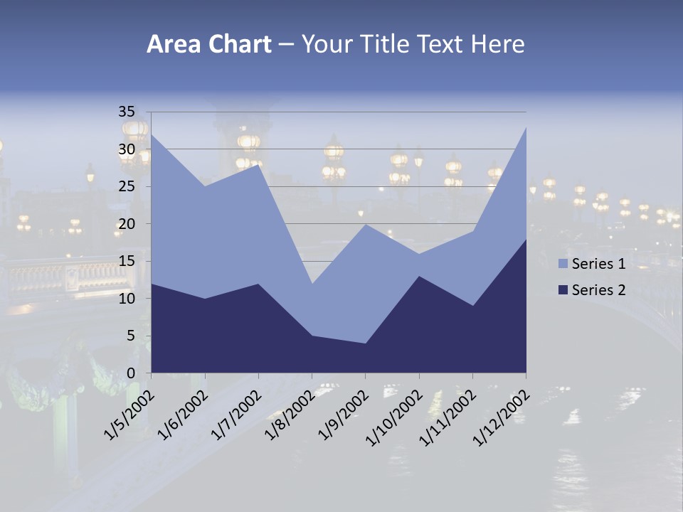 Night Paris Water PowerPoint Template