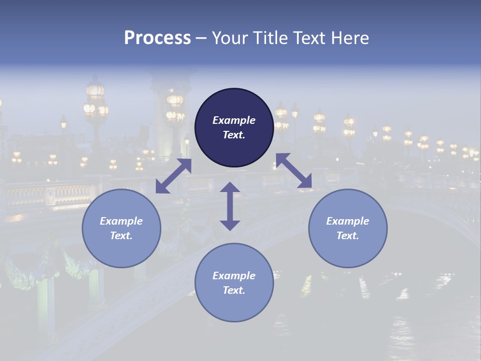 Night Paris Water PowerPoint Template