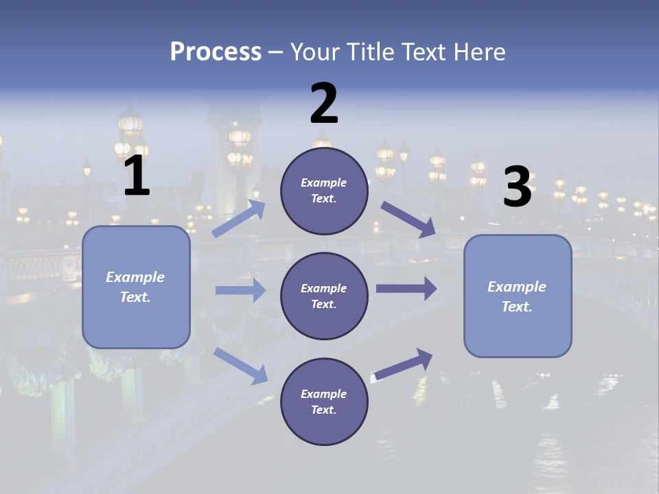 Night Paris Water PowerPoint Template