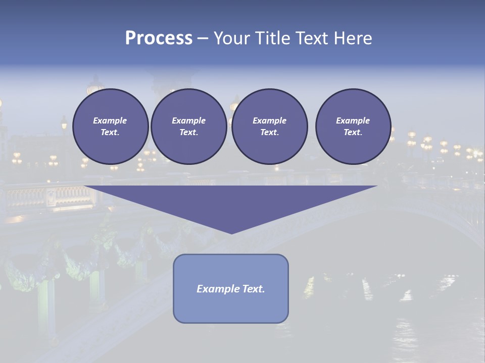 Night Paris Water PowerPoint Template