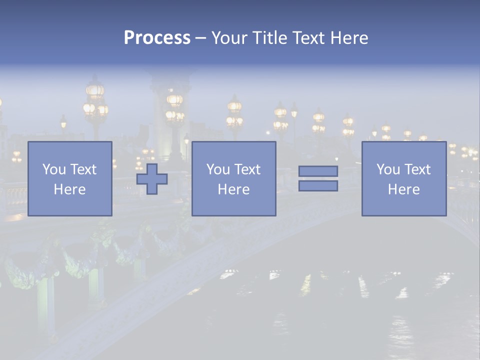 Night Paris Water PowerPoint Template