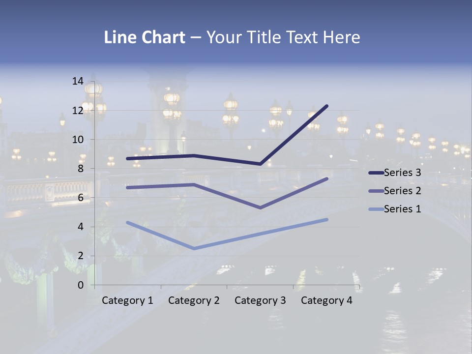 Night Paris Water PowerPoint Template