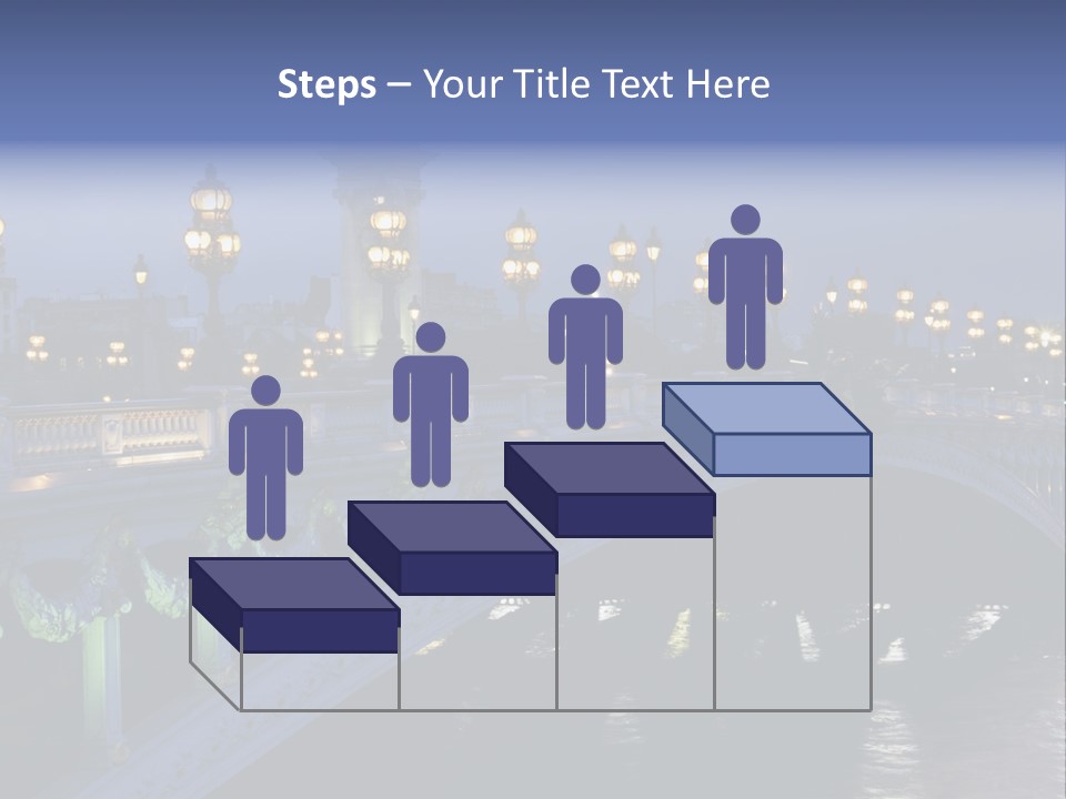 Night Paris Water PowerPoint Template