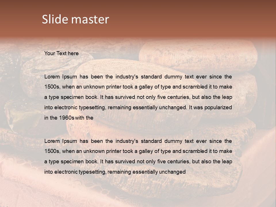 Ripe Pecorino Handicraft PowerPoint Template