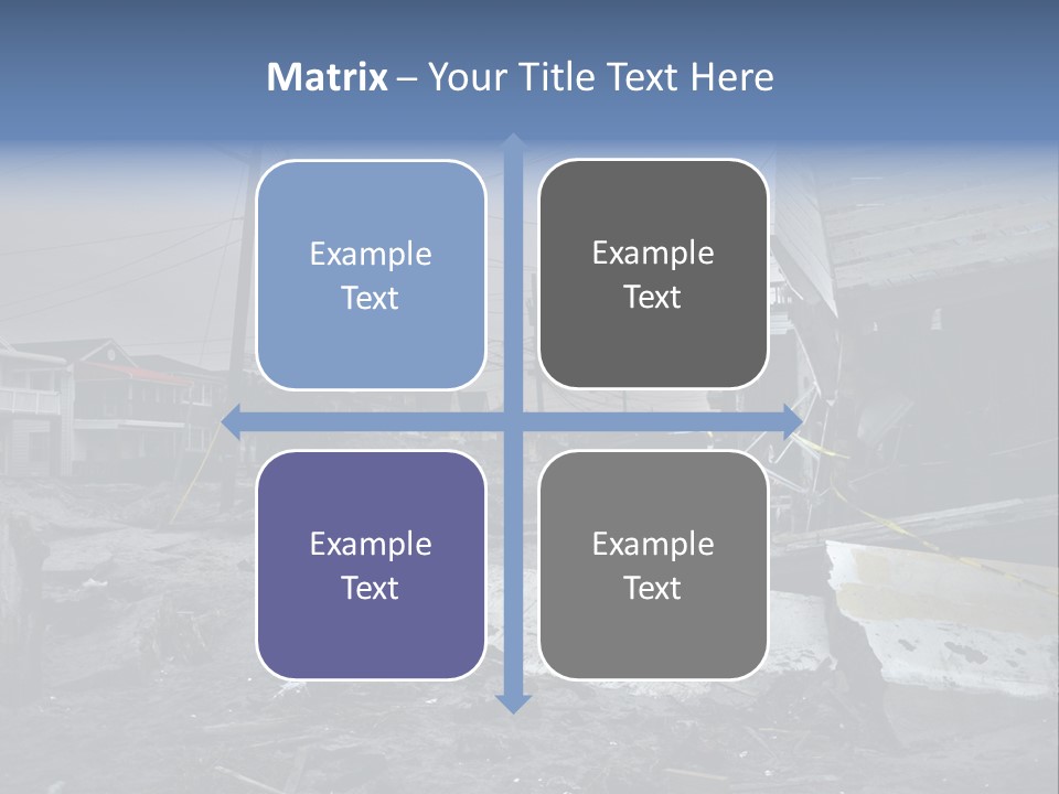 Rockaway Beach Cold Hurricane Sandy PowerPoint Template