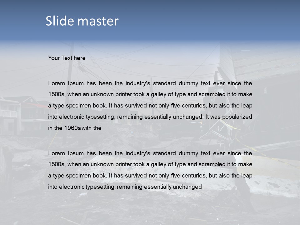 Rockaway Beach Cold Hurricane Sandy PowerPoint Template