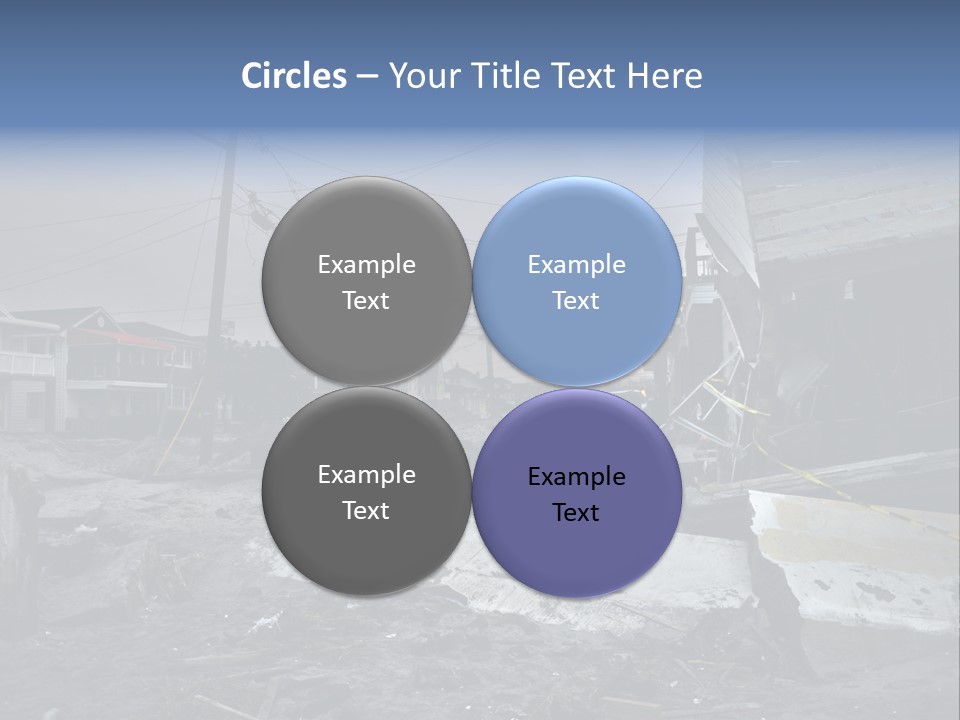 Rockaway Beach Cold Hurricane Sandy PowerPoint Template