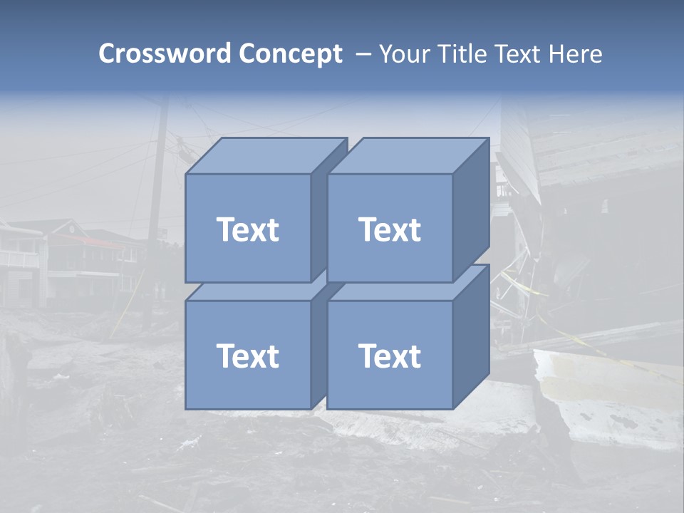 Rockaway Beach Cold Hurricane Sandy PowerPoint Template