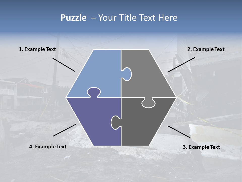 Rockaway Beach Cold Hurricane Sandy PowerPoint Template