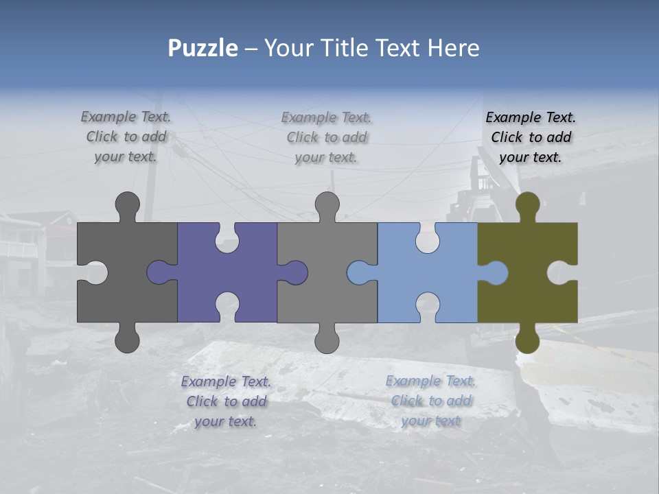 Rockaway Beach Cold Hurricane Sandy PowerPoint Template