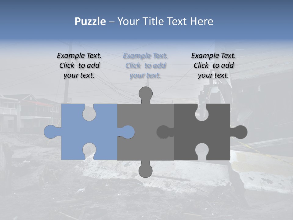 Rockaway Beach Cold Hurricane Sandy PowerPoint Template