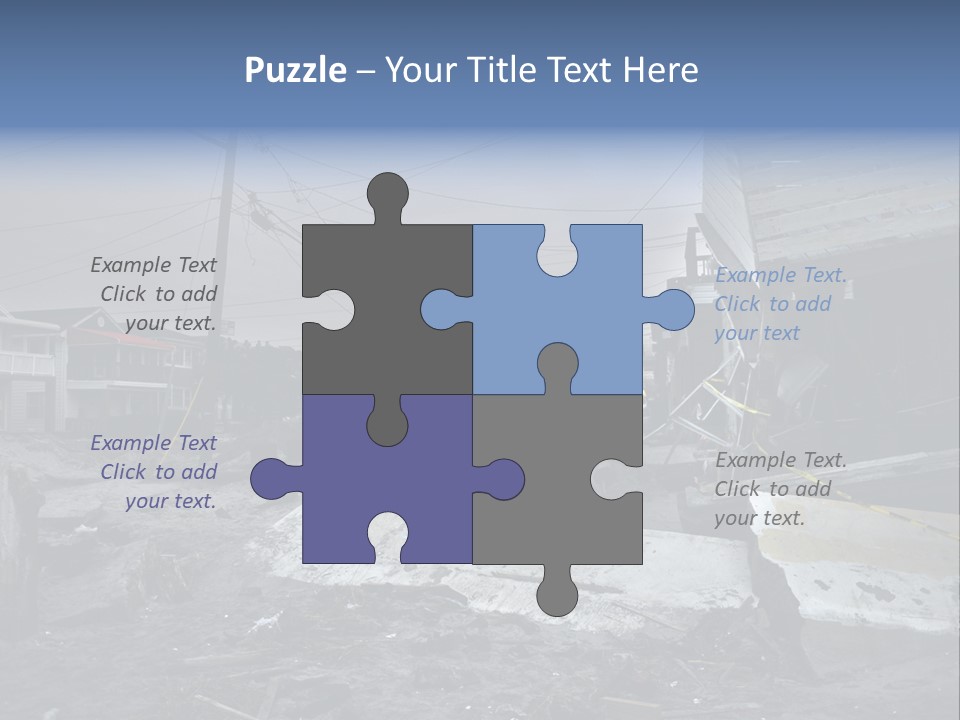 Rockaway Beach Cold Hurricane Sandy PowerPoint Template