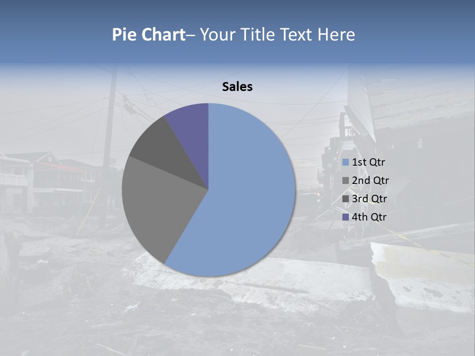 Rockaway Beach Cold Hurricane Sandy PowerPoint Template