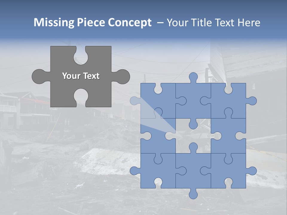 Rockaway Beach Cold Hurricane Sandy PowerPoint Template